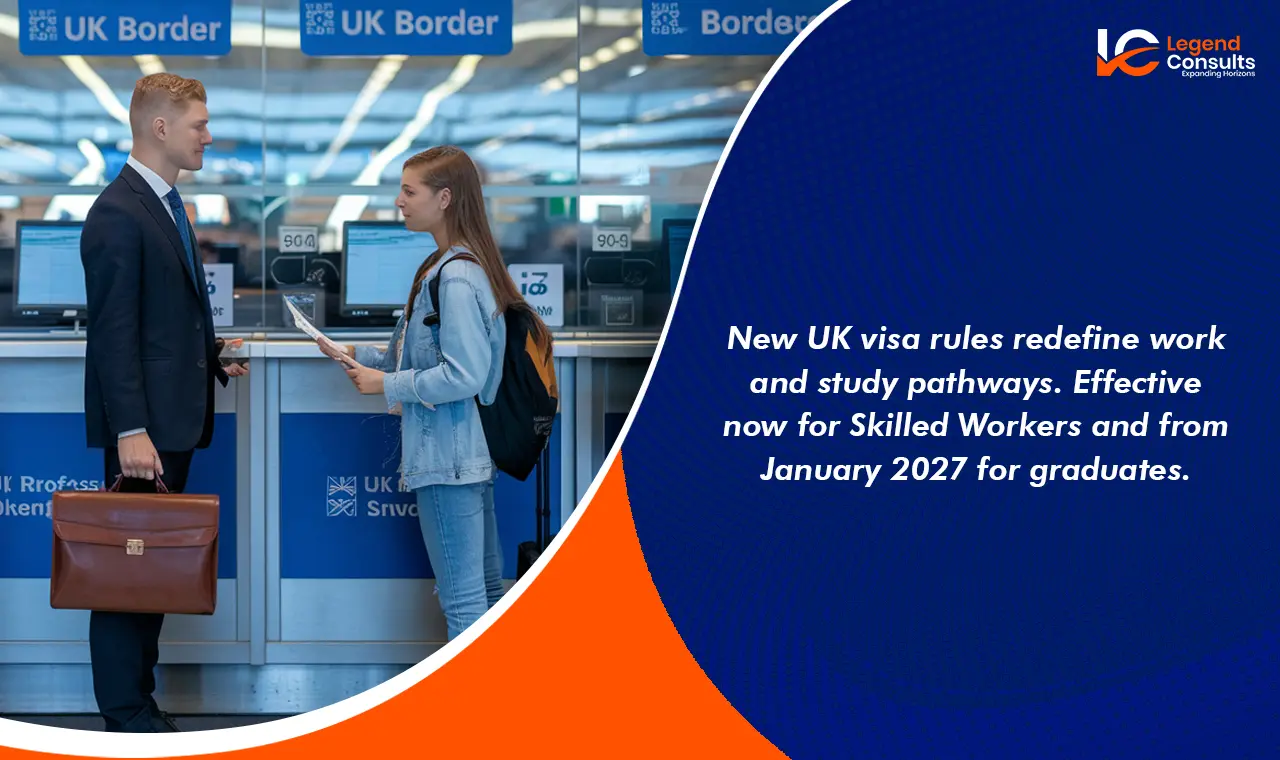 New UK visa policy for skilled workers and graduates.
